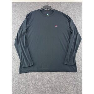 ANGLR Mens XL Long Sleeve Performance Shirt Black Graphic Cast Your Adventure